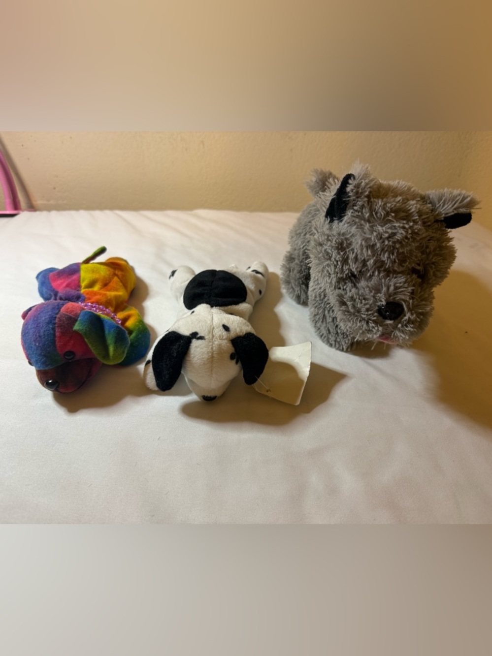 Plush Dalmatian Dog Toy - Black & White